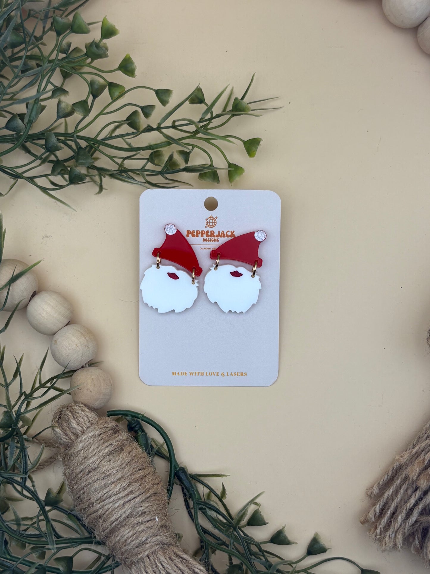 Santa Acrylic 2-Piece Earrings