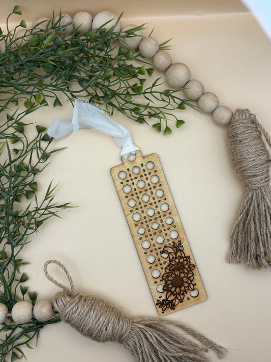 Floral and Rattan Bookmark