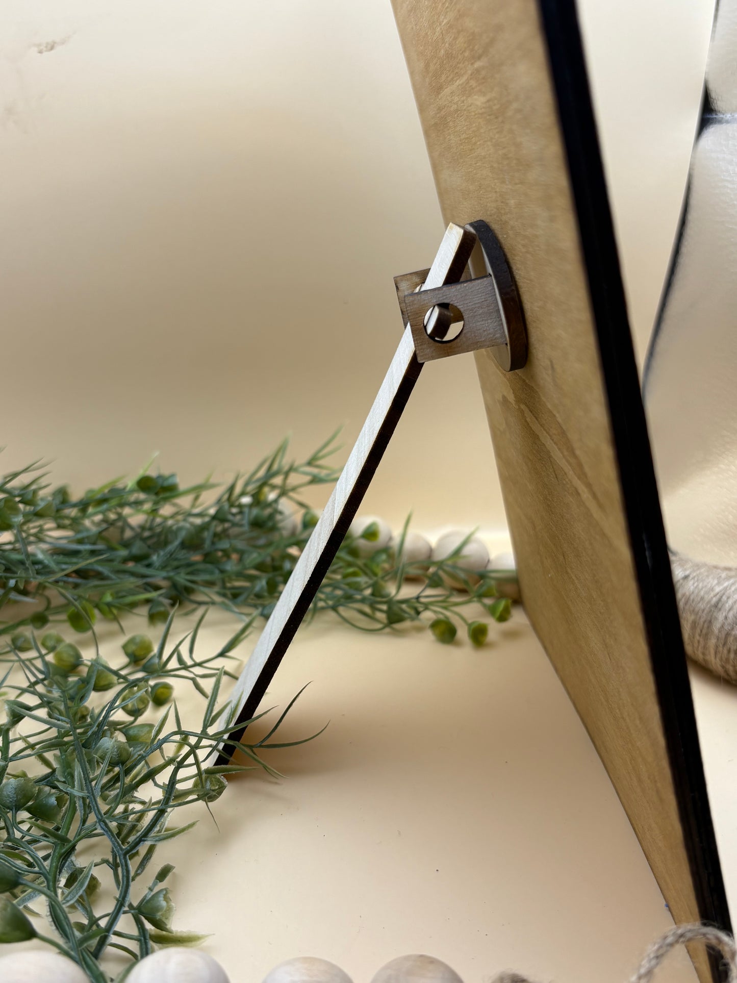 Floral Stem Cut Out Boho Shelf Sitter Sign