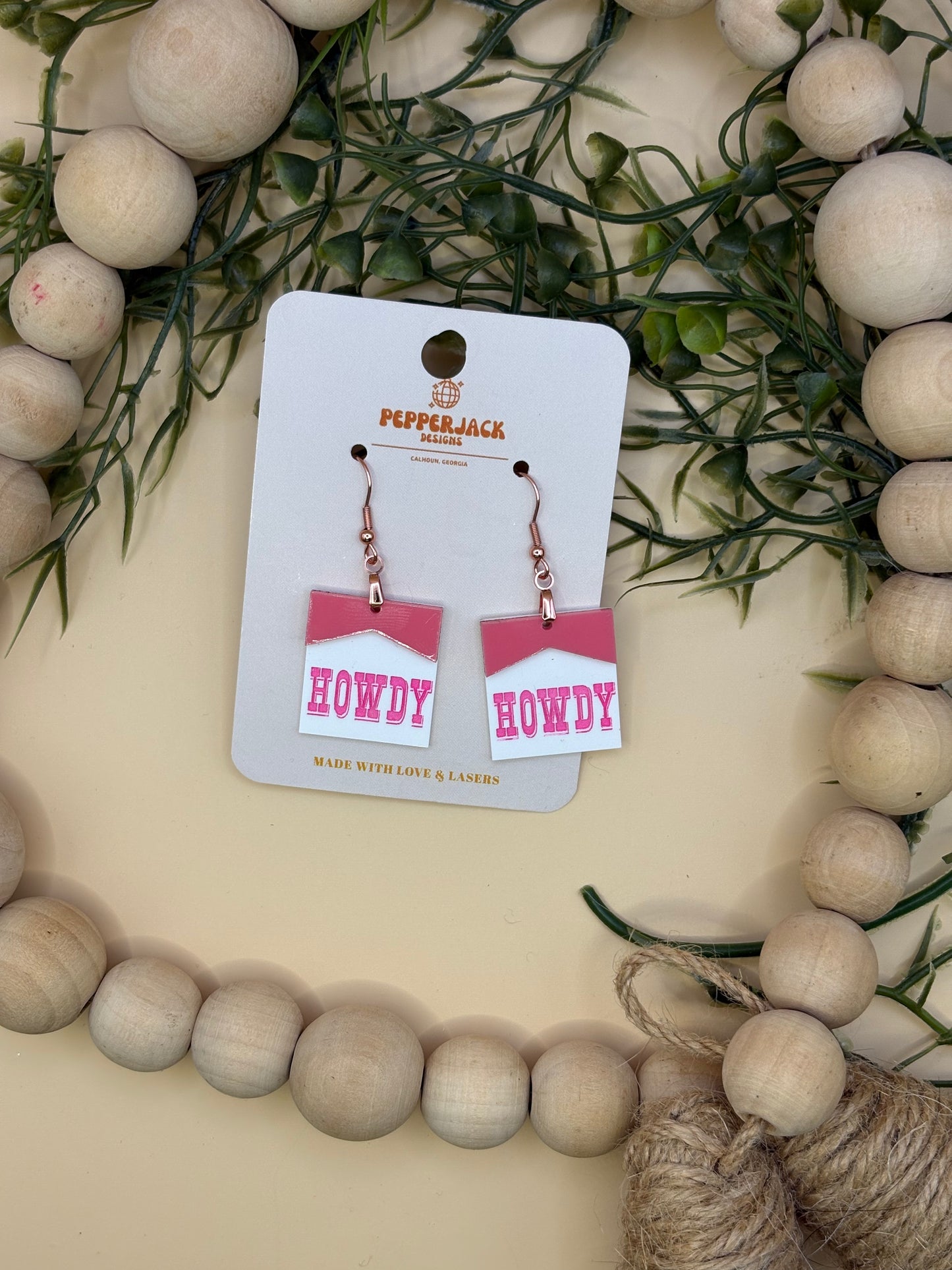 Howdy Cig Box Earrings