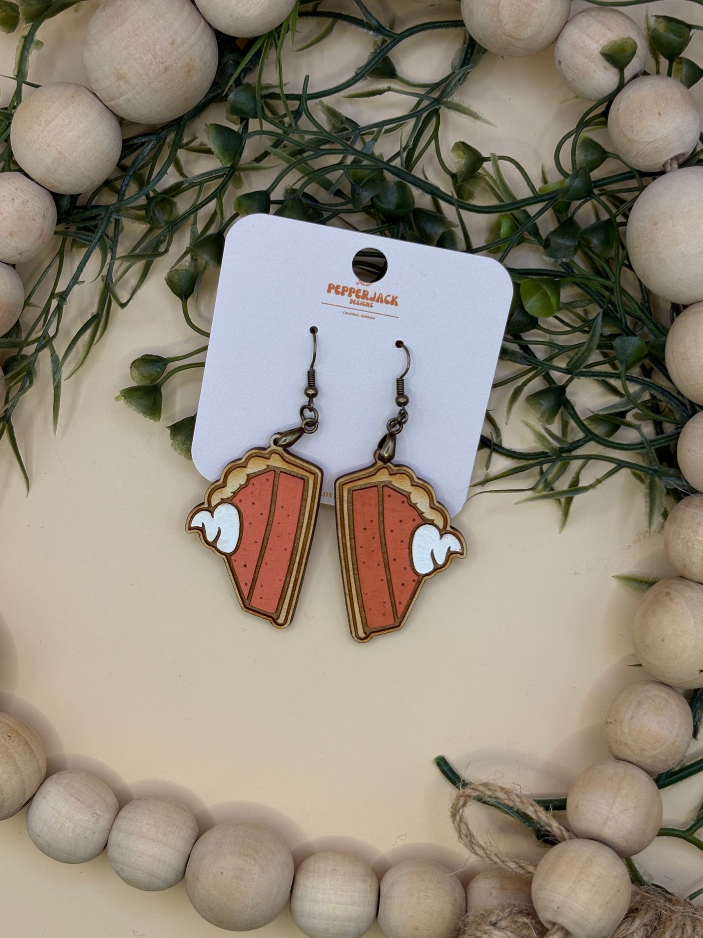Pumpkin Pie Slices Earrings