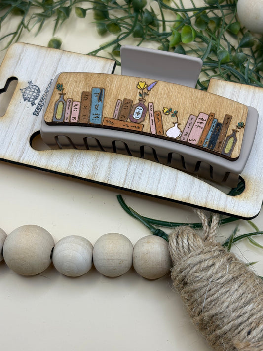 Apothecary Bookshelf Claw Clip