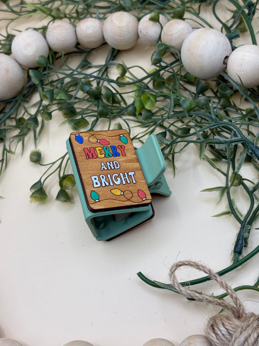 Merry & Bright Mini Claw Clip