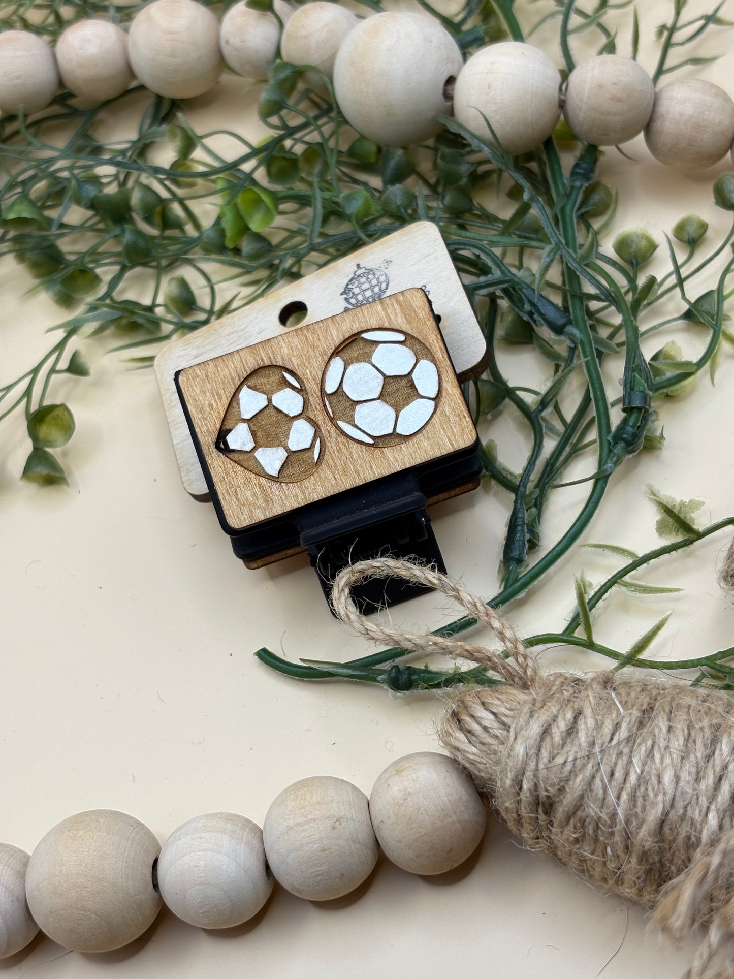 Soccer Mini Claw Clip