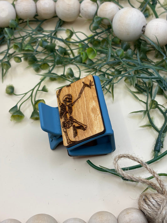 Skeleton Dancing Mini Claw Clip