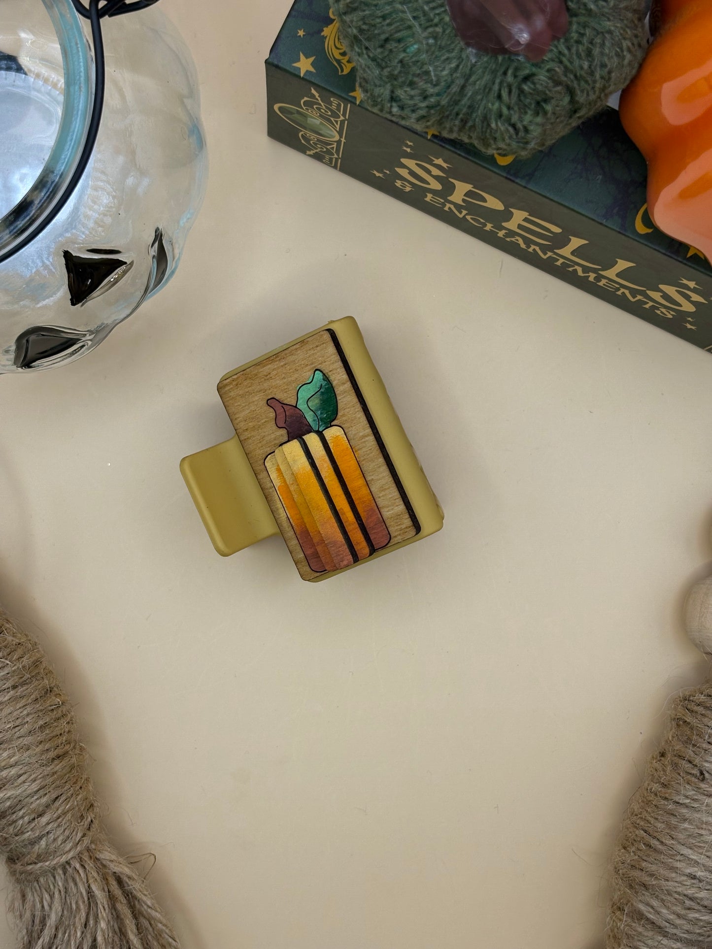 3D Pumpkin Mini Claw/Hair Clip