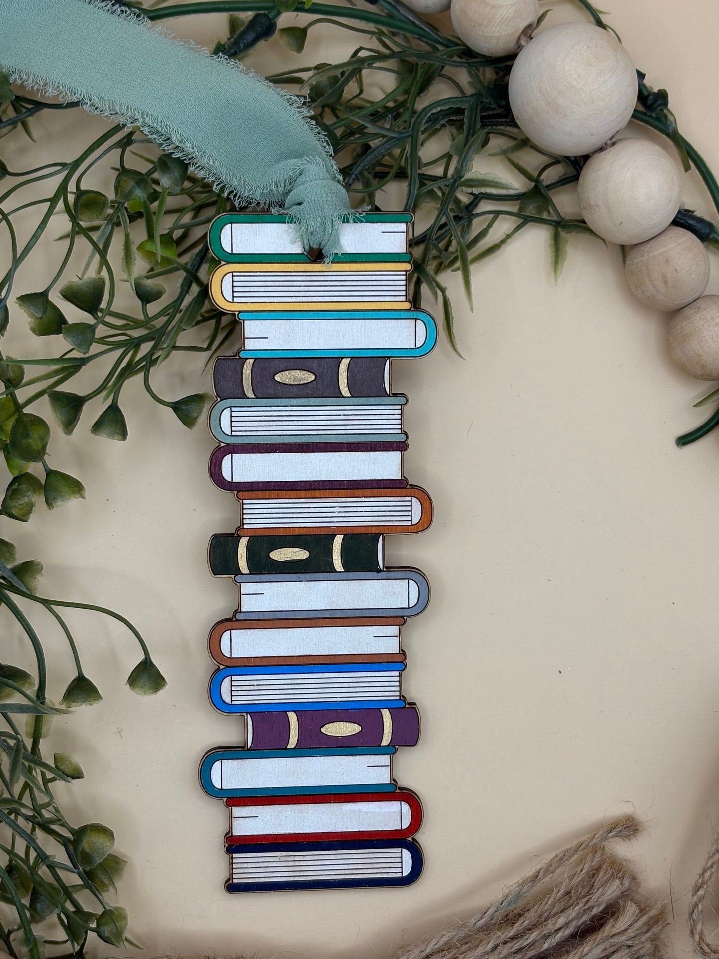 Stacked Books Bookmark