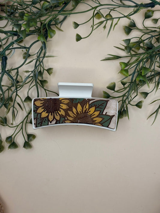 Sunflower Claw Clip - Mini
