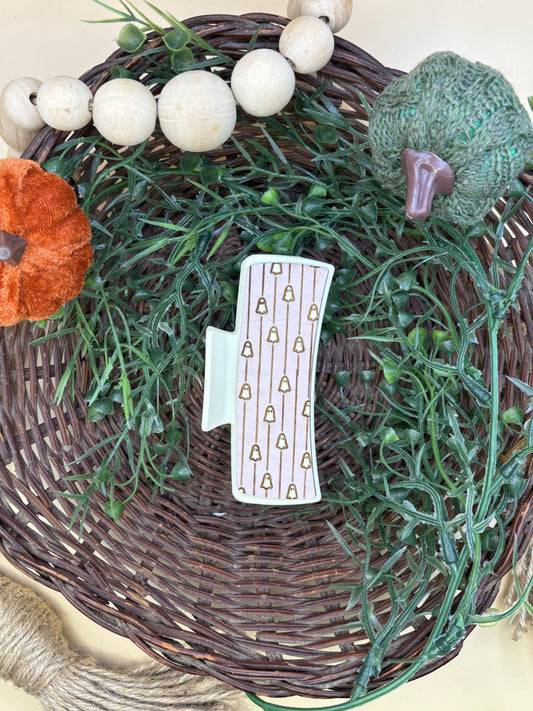 Cute Ghost Striped Claw Clip