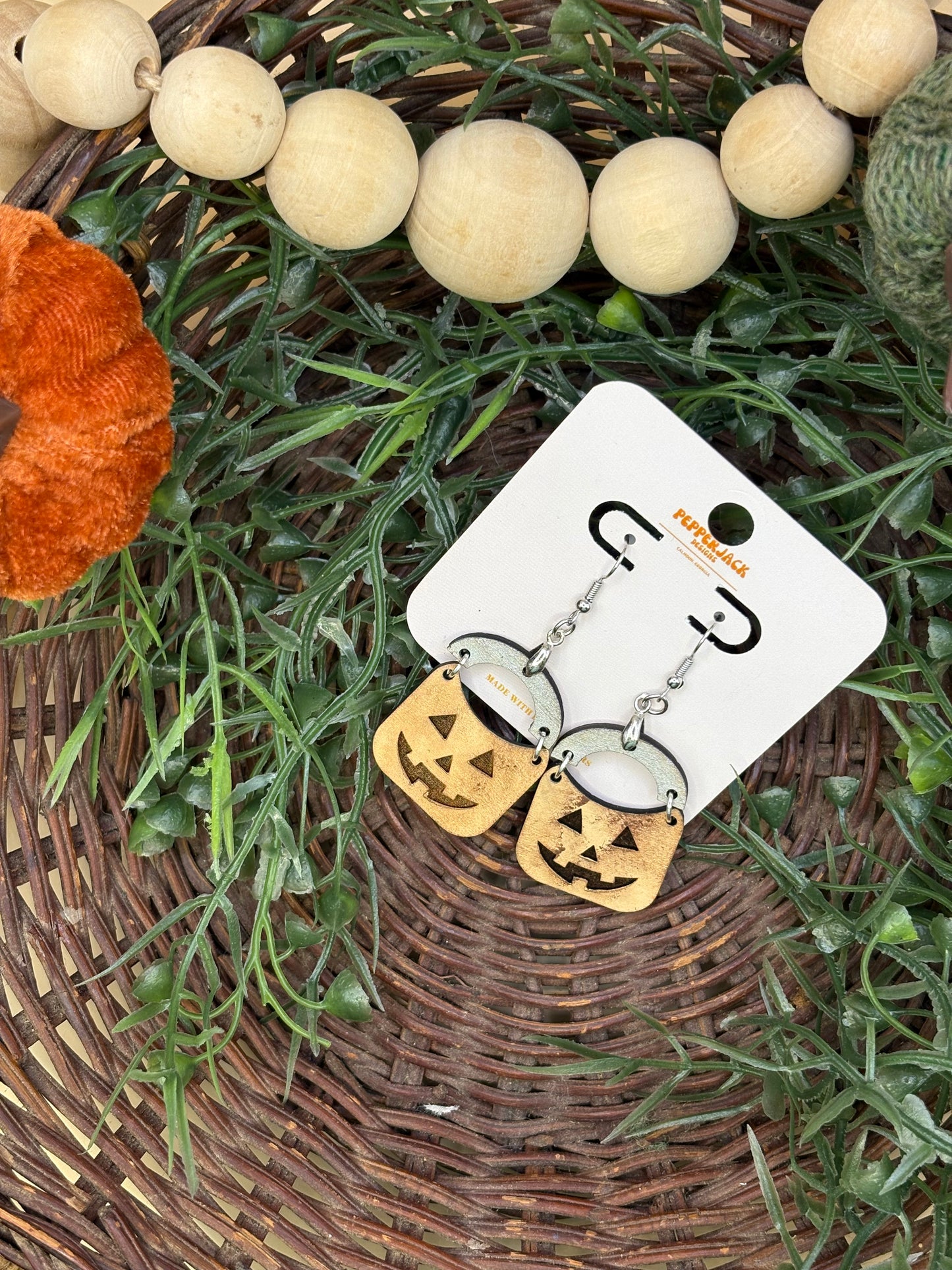 Halloween Candy Bucket Earrings