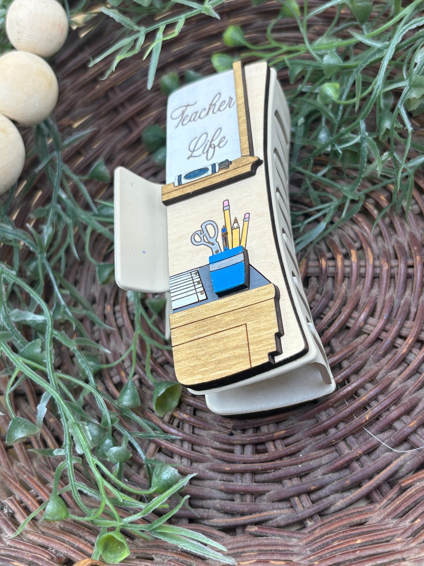 Teacher Life Claw Clip