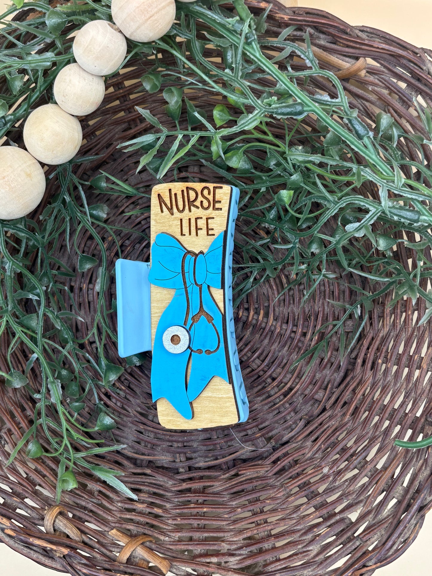 Nurse Life Claw Clip