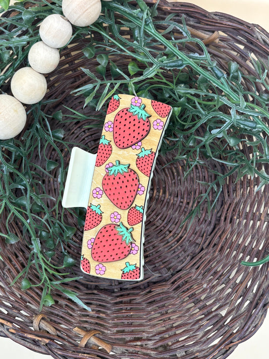 Strawberry Jumbo Claw Clip