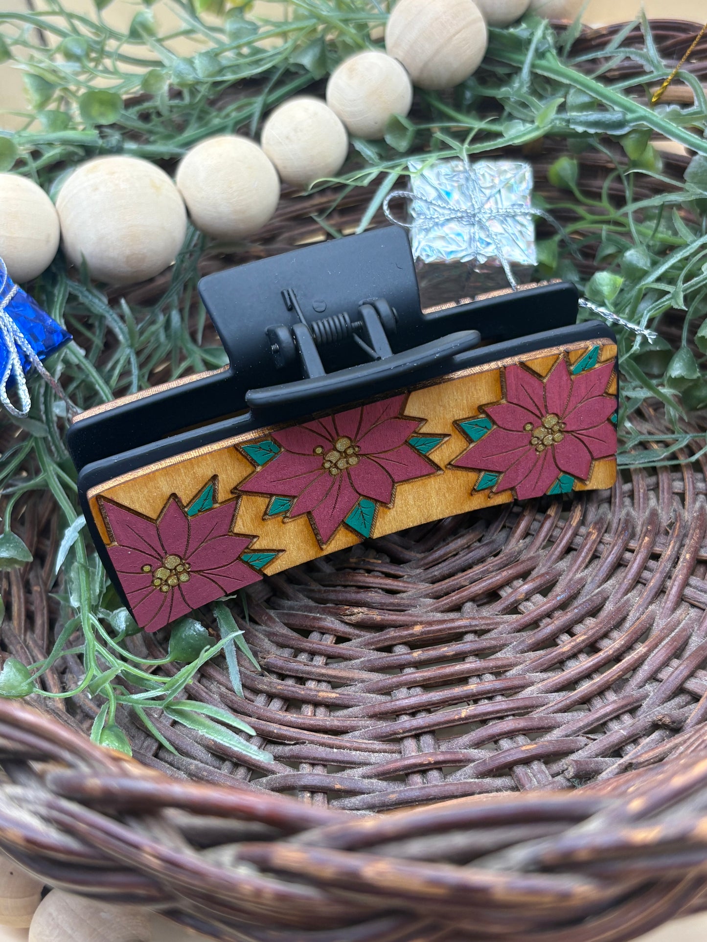 Poinsettia Hair/Claw Clip