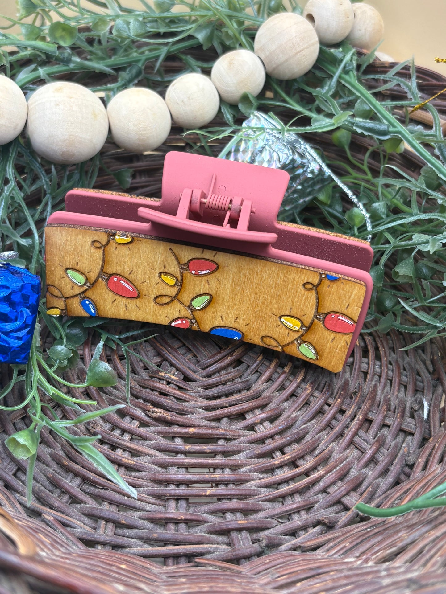 Christmas Lights Hair/Claw Clip