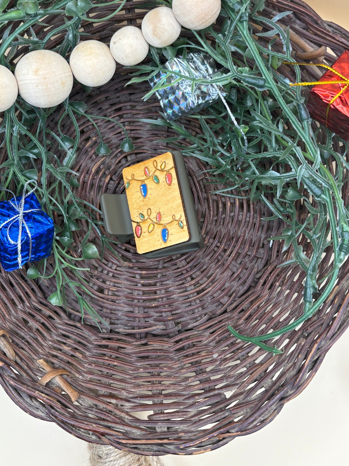 Christmas Lights Hair/Claw Clip