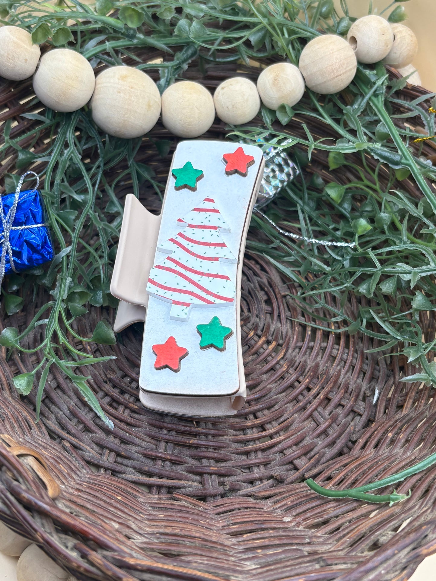 Lil Debbie Christmas Tree Cake Claw Clip