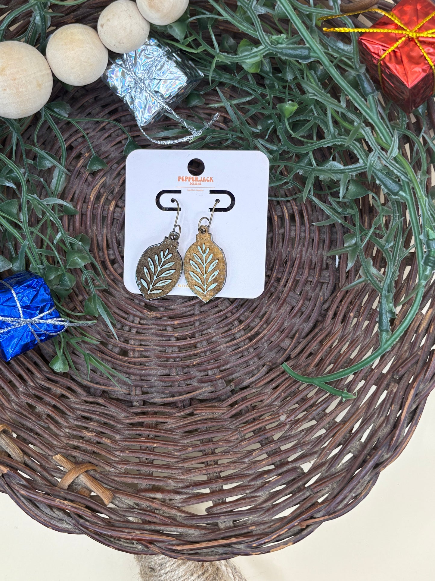 Boho Christmas Ornament Earrings