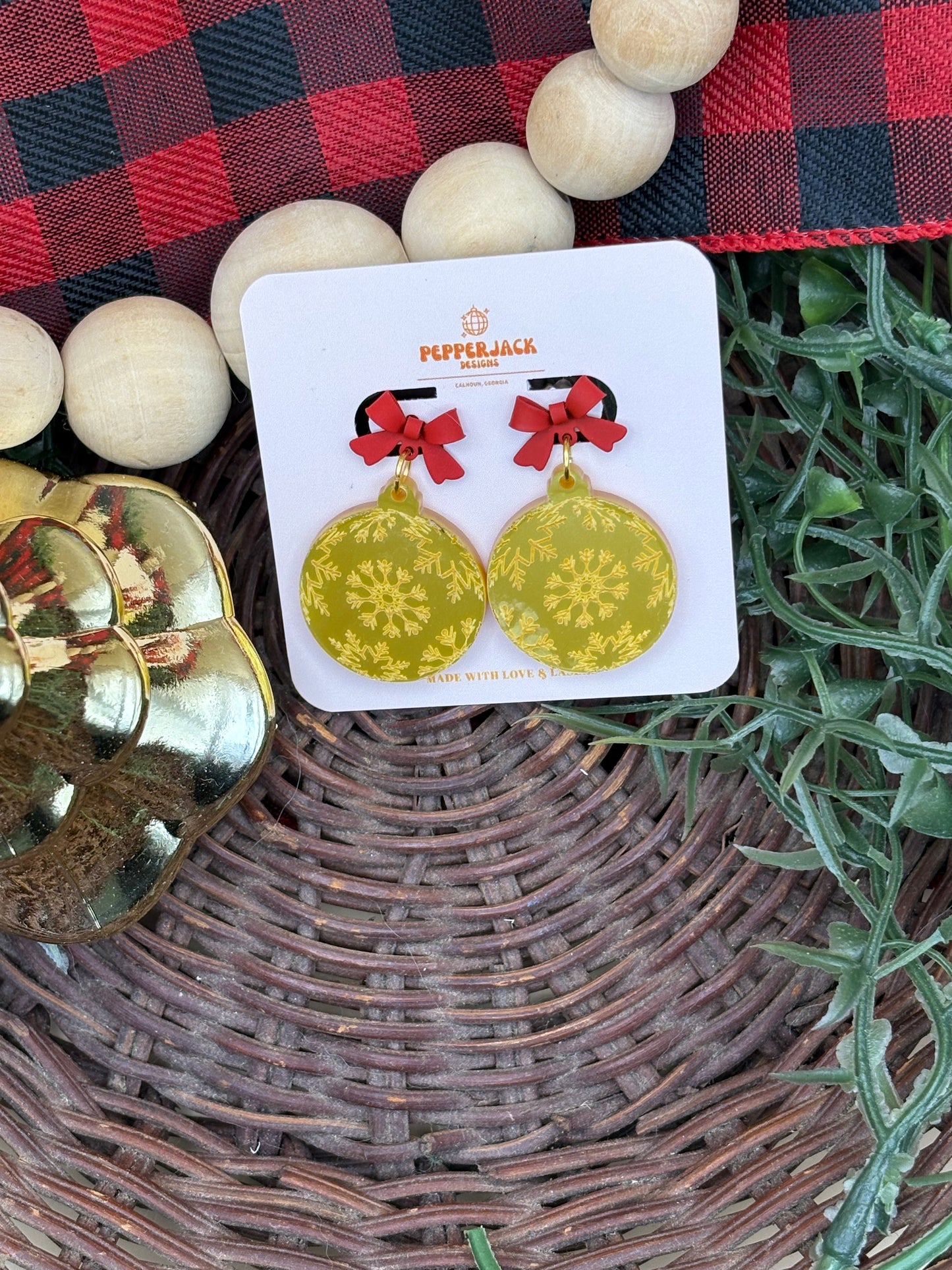Gold Bauble Earrings