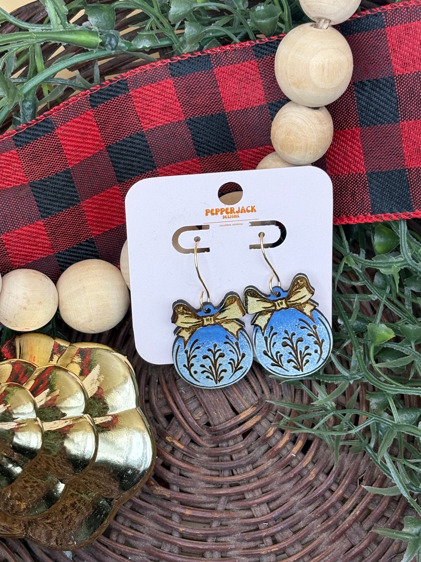 Ornaments With Bows Earrings