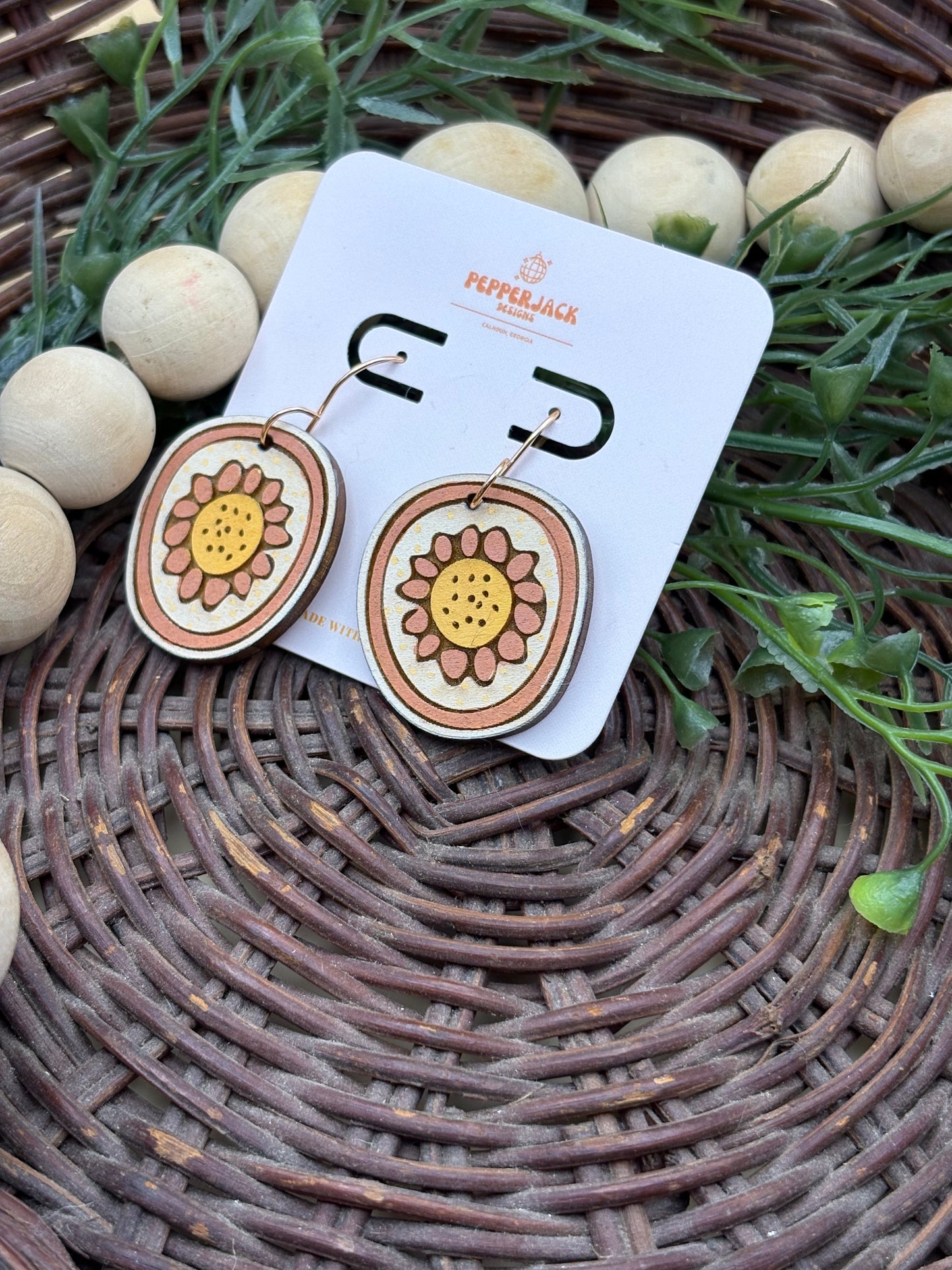 Cute Floral Arrangement Earrings
