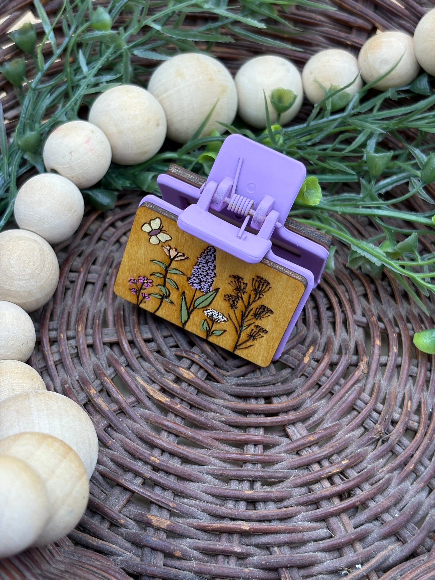 Flower Garden Claw Clip