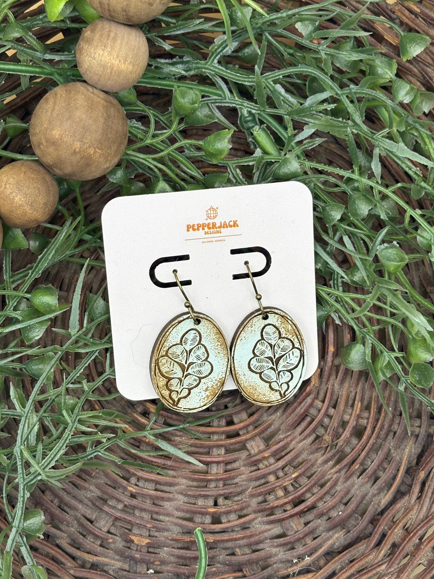 Boho Eucalyptus Earrings