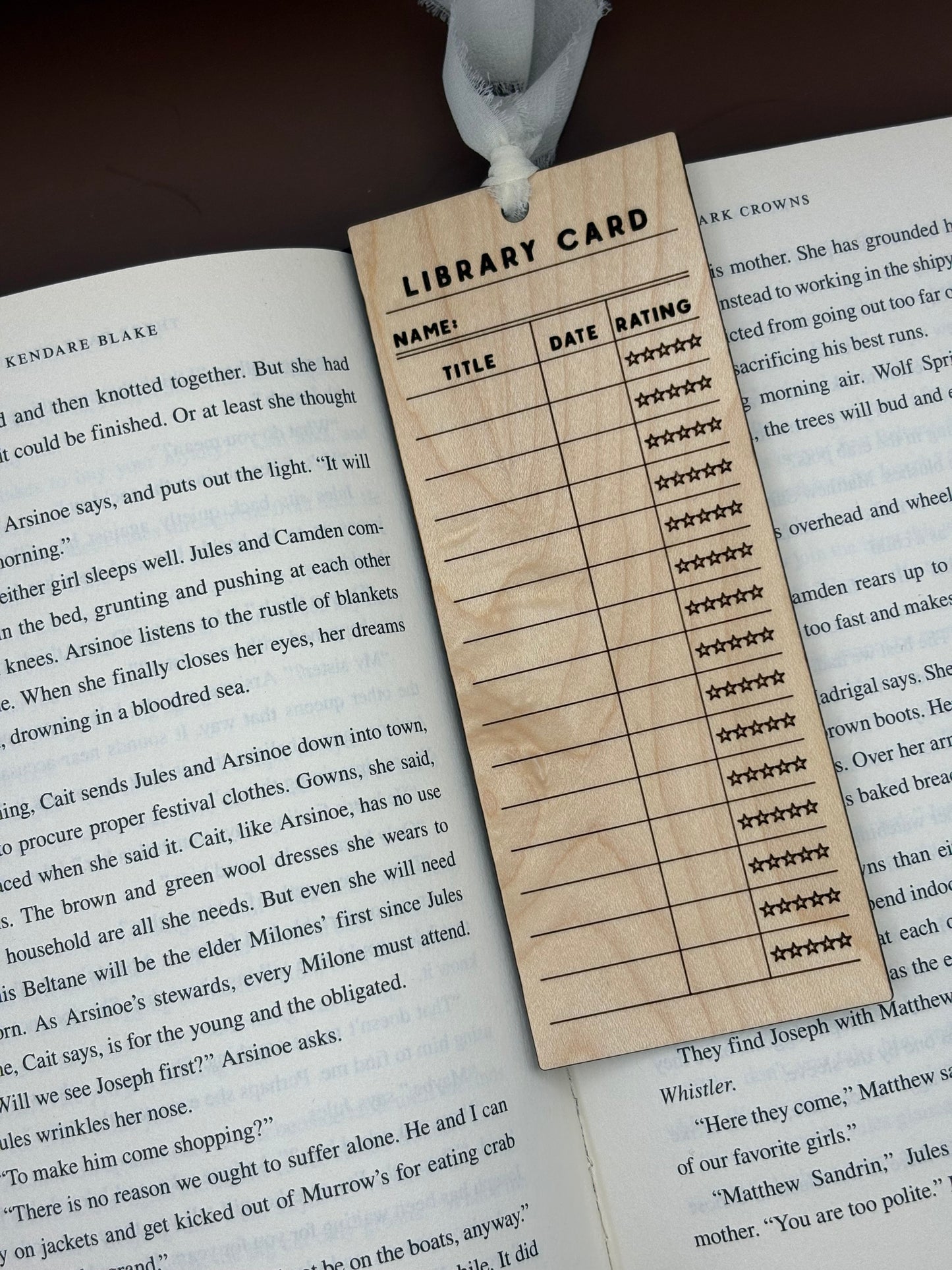 Library Card Bookmark