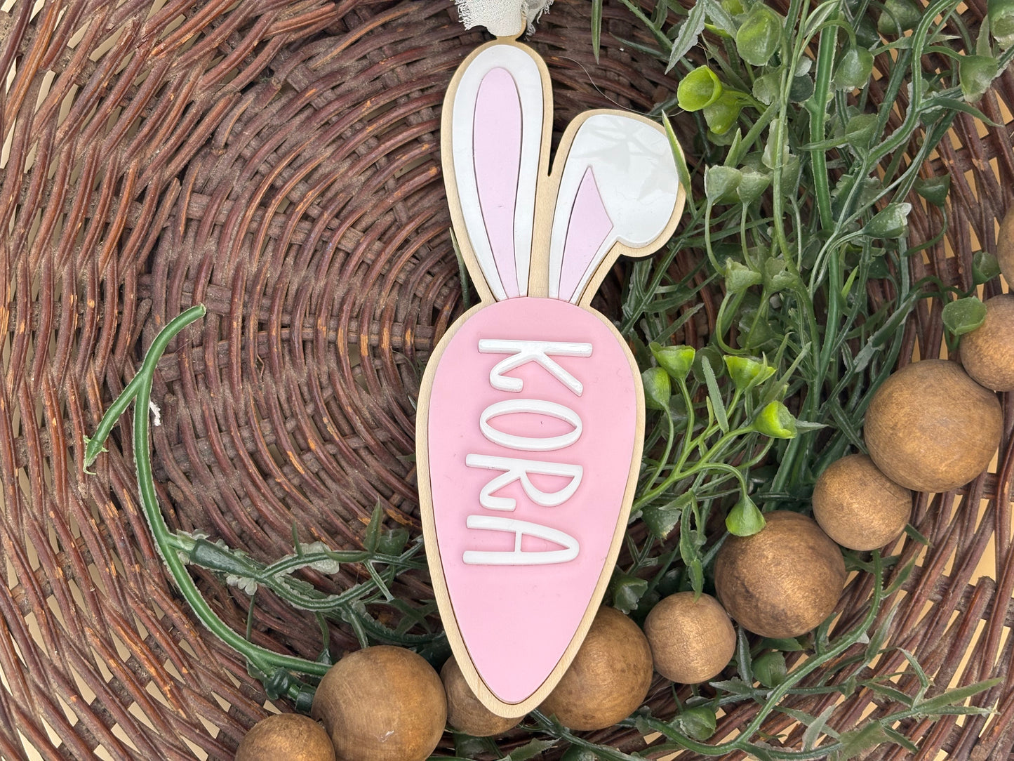 Easter Basket Carrot Tag - Custom Personalizable Easter Basket Tag