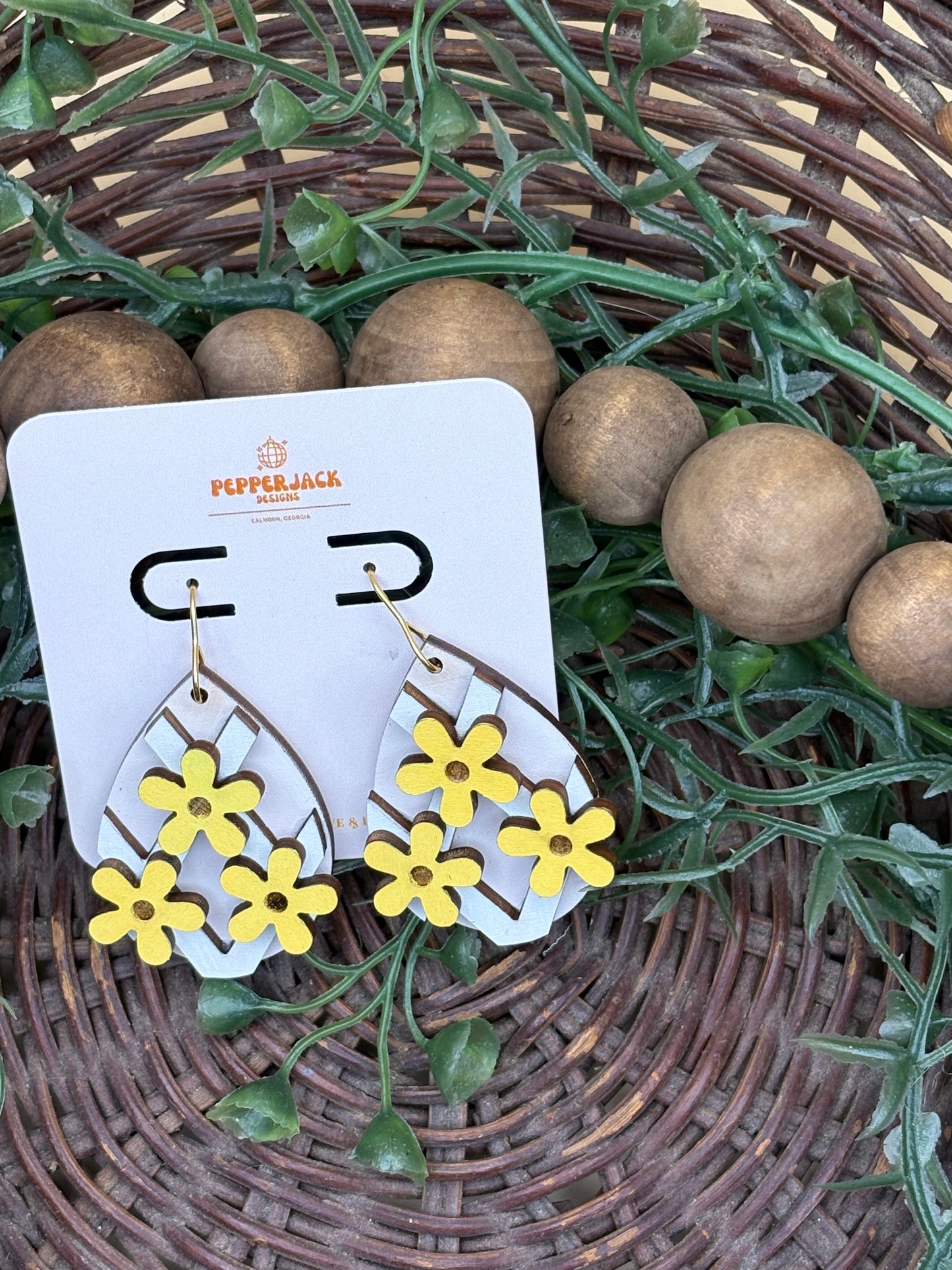 Floral Lattice Earrings