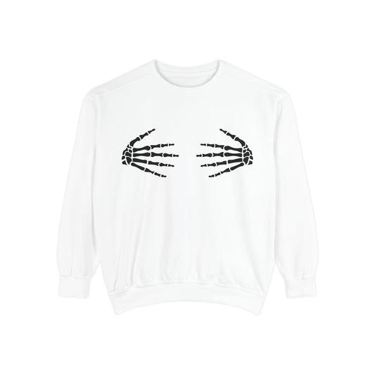 Fun Skeleton Hands Copping A Feel Sweatshirt | Perfect for Halloween, Casual Wear, Unique Gift Idea | Halloween Crewneck | Funny Halloween