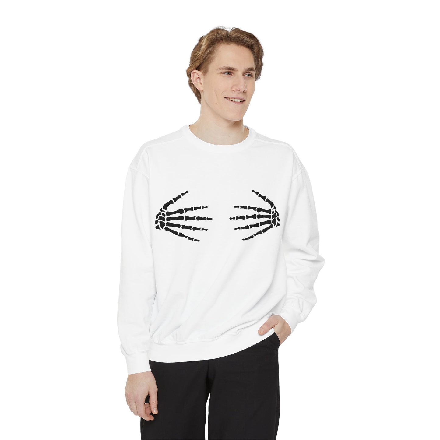 Fun Skeleton Hands Copping A Feel Sweatshirt | Perfect for Halloween, Casual Wear, Unique Gift Idea | Halloween Crewneck | Funny Halloween