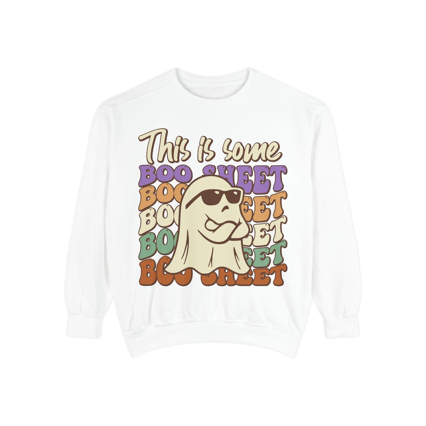This Is Some Boo Shit Unisex Sweatshirt - Cozy Halloween Apparel, Casual Streetwear, Ghost Lover Gift, Comfy Fall Outfit, Holiday Sweatshirt