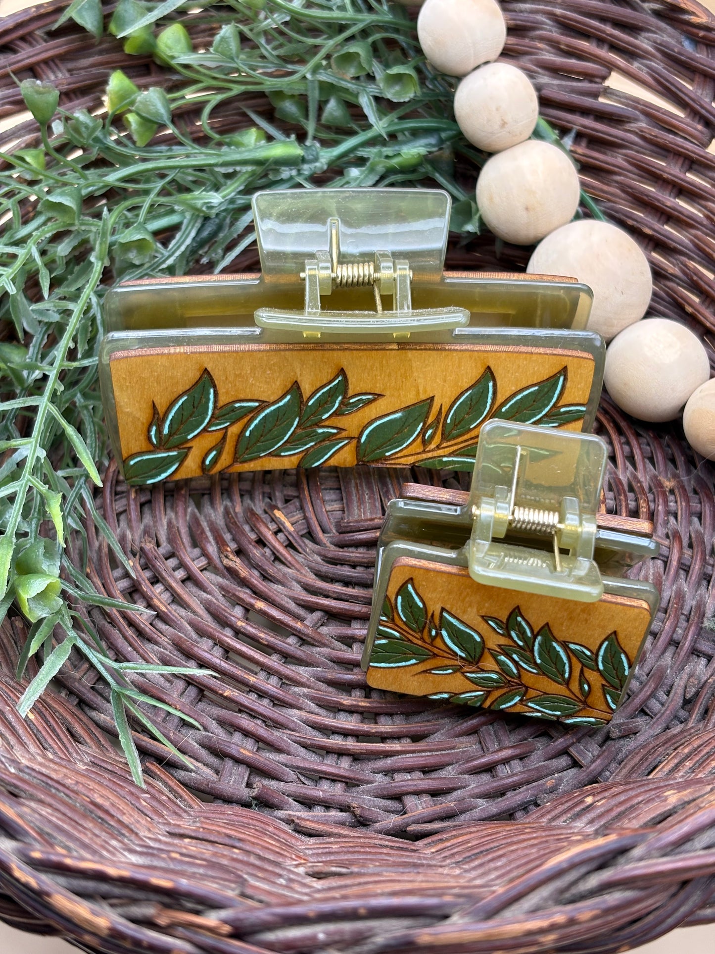 Leaf Stem Hair/Claw Clips