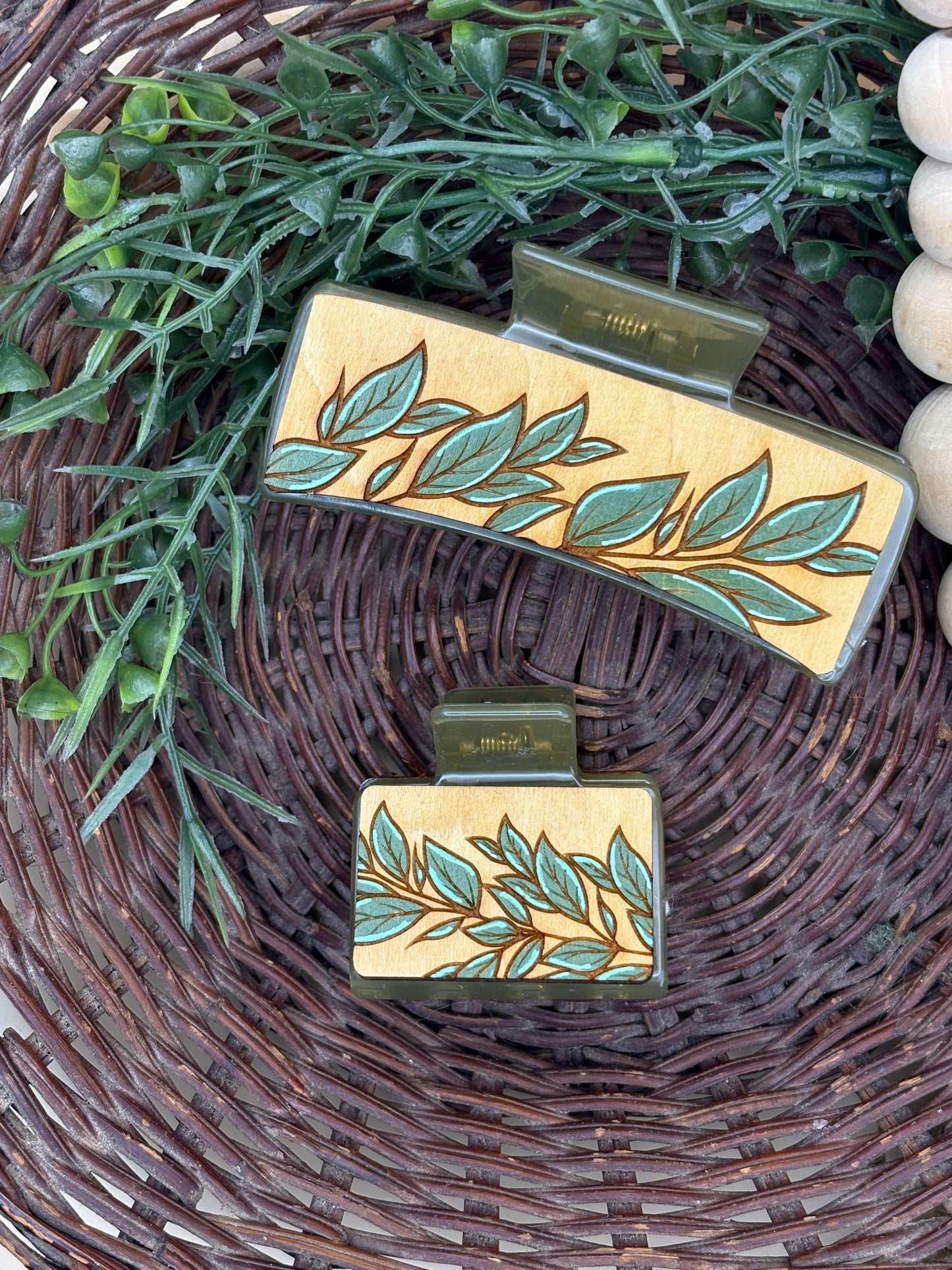 Leaf Stem Hair/Claw Clips