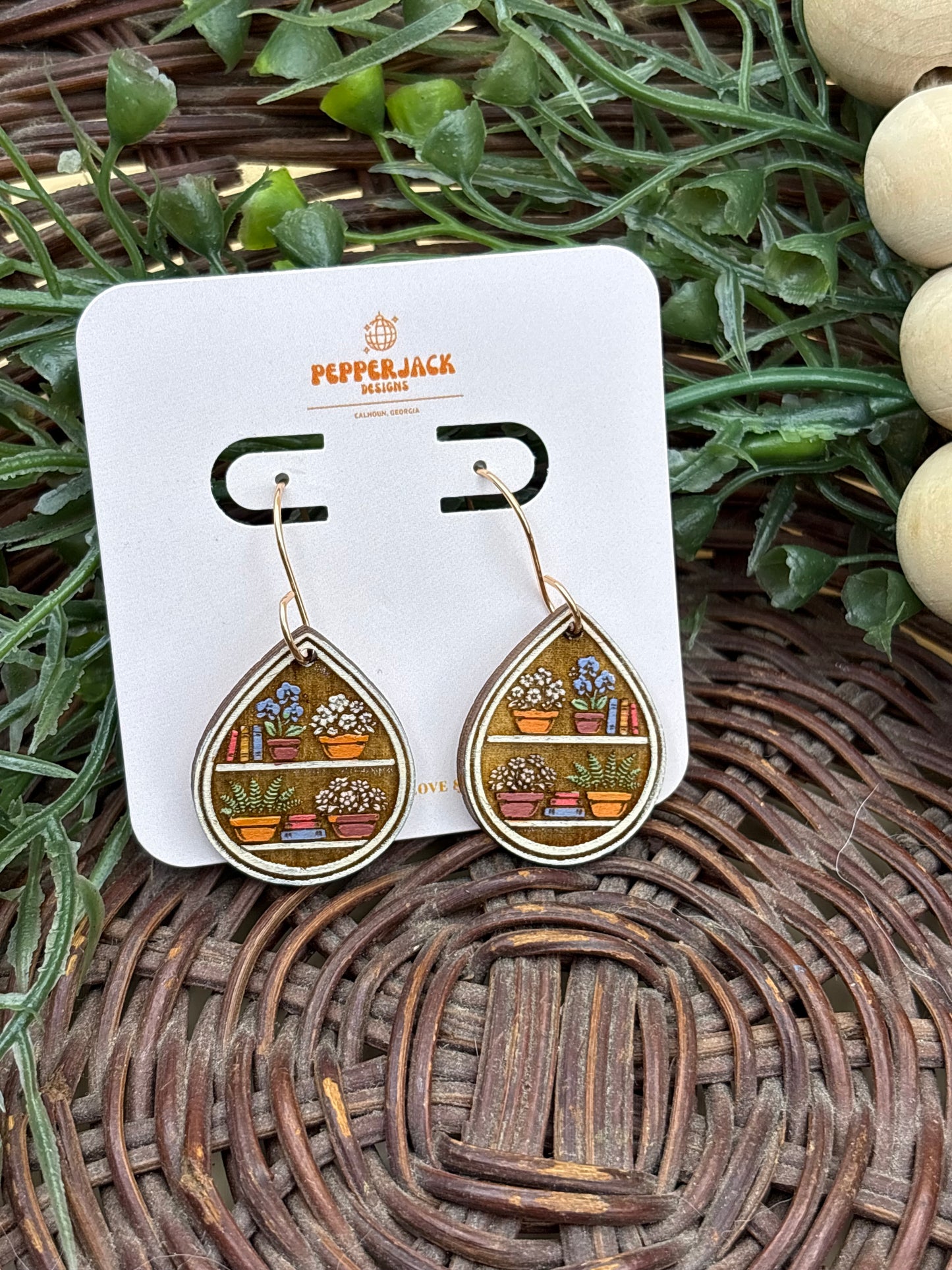 Greenery Shelf Earrings