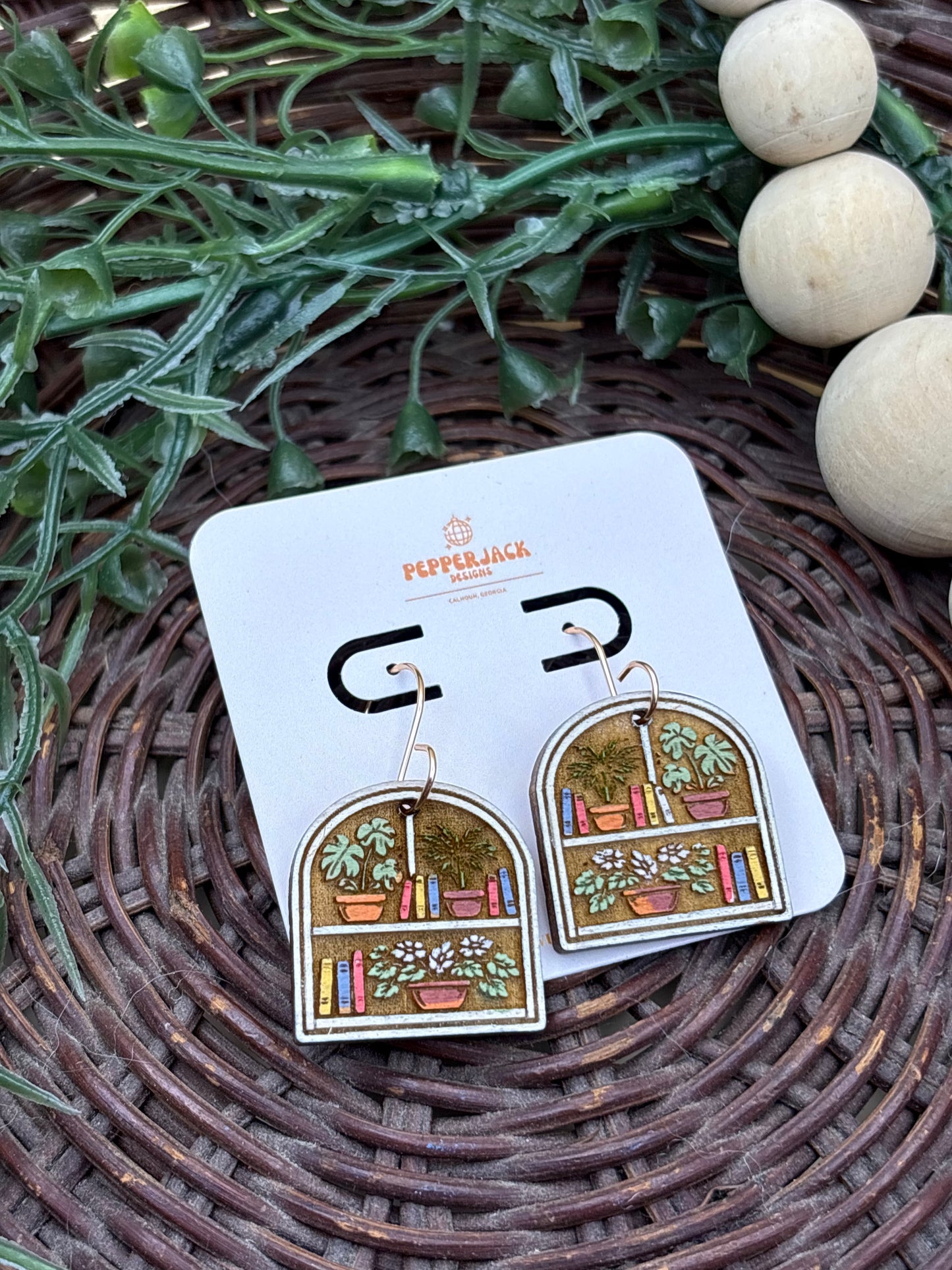Greenery Shelf Earrings