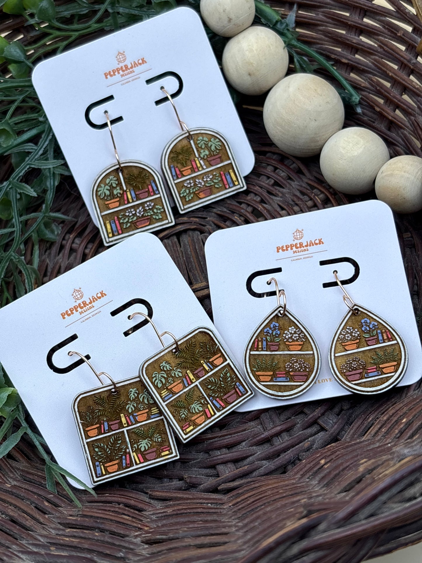 Greenery Shelf Earrings
