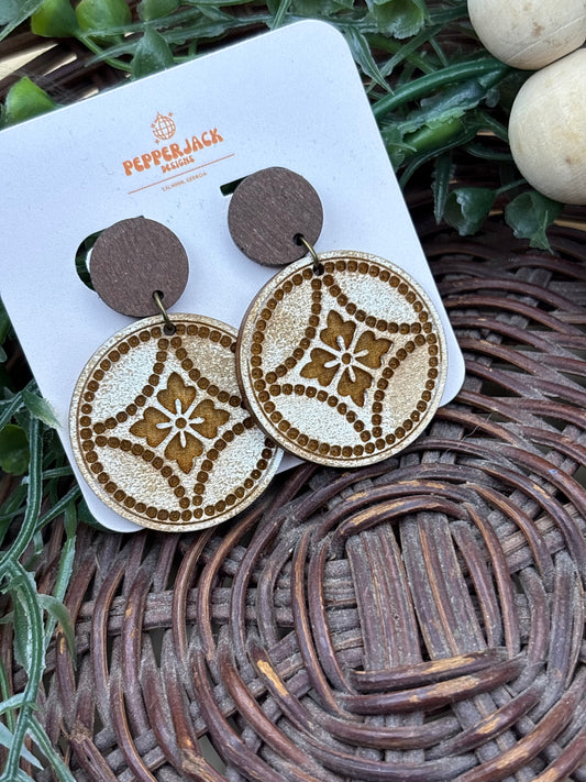 Western Style Medallion Earrings