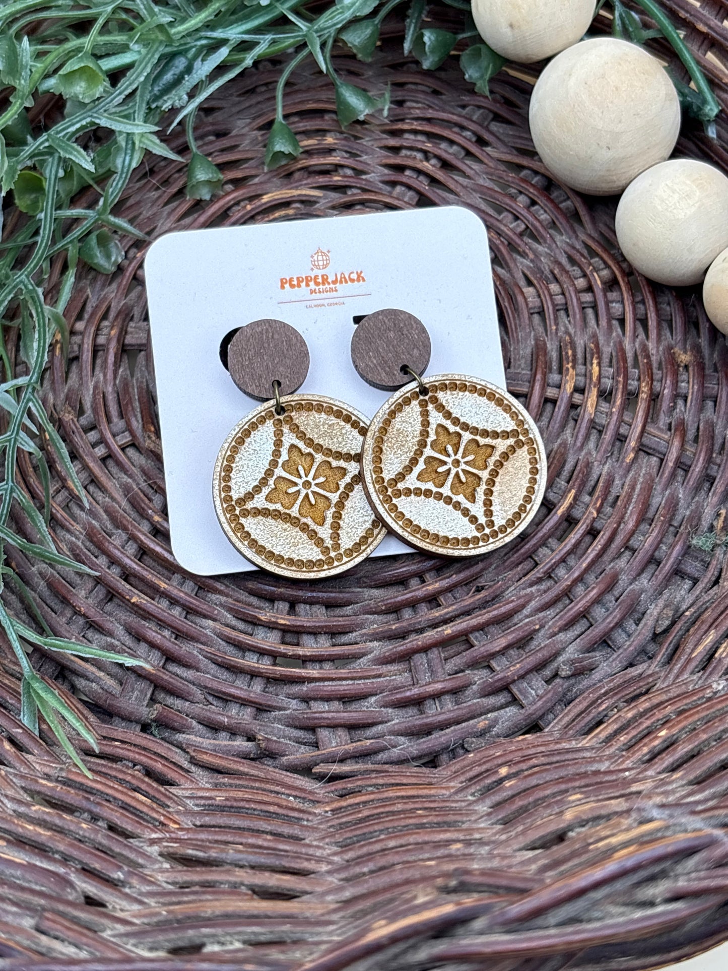 Western Style Medallion Earrings