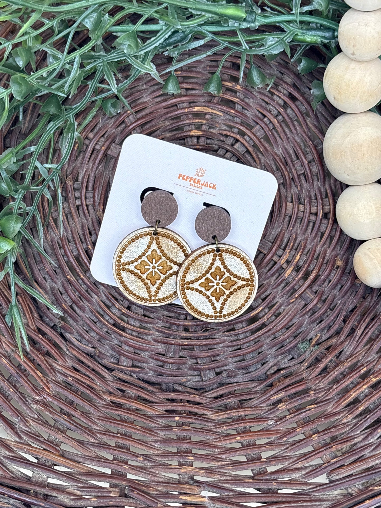 Western Style Medallion Earrings