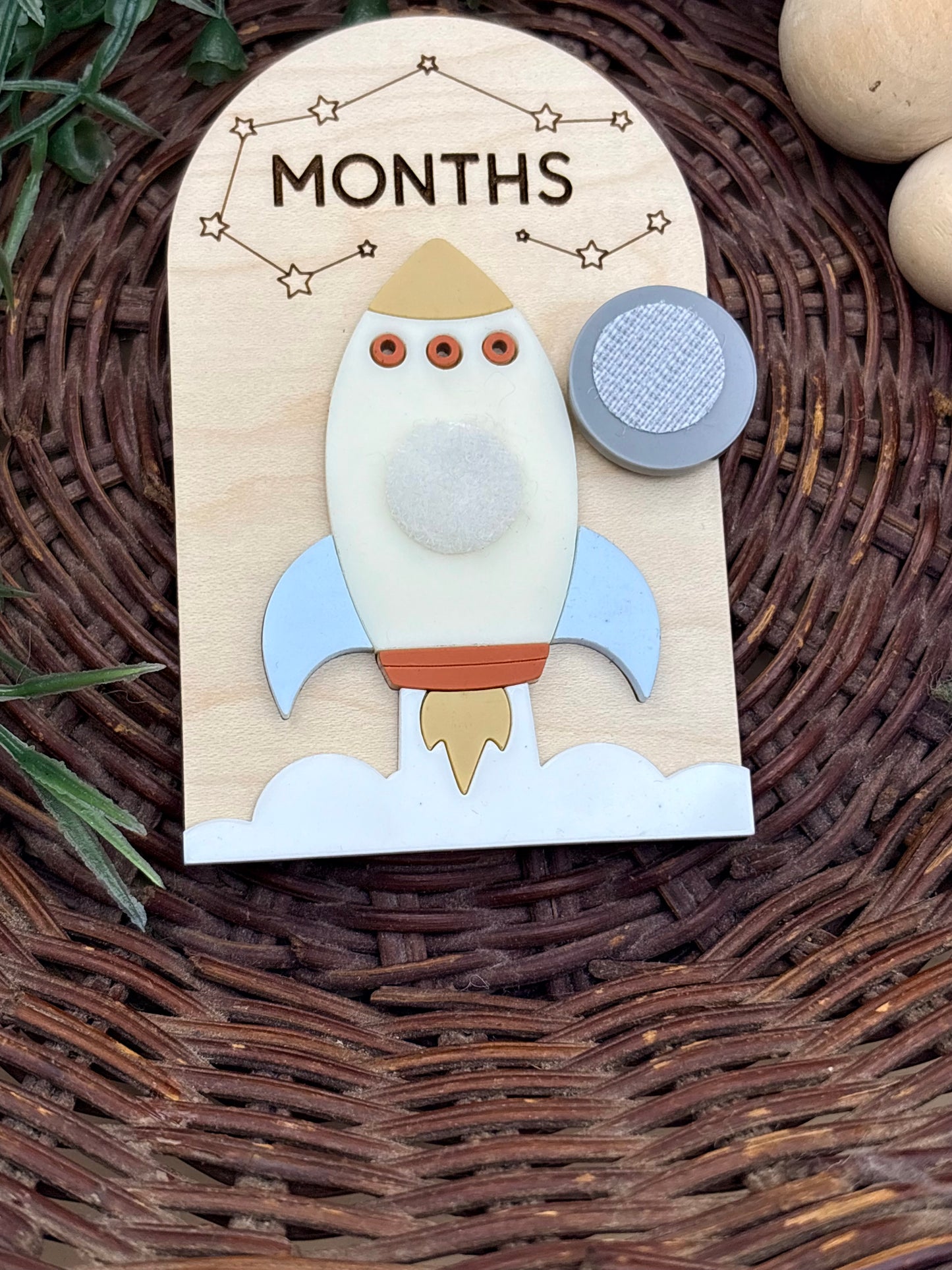 Spaceship Baby Monthly Milestone Signs/Plaques