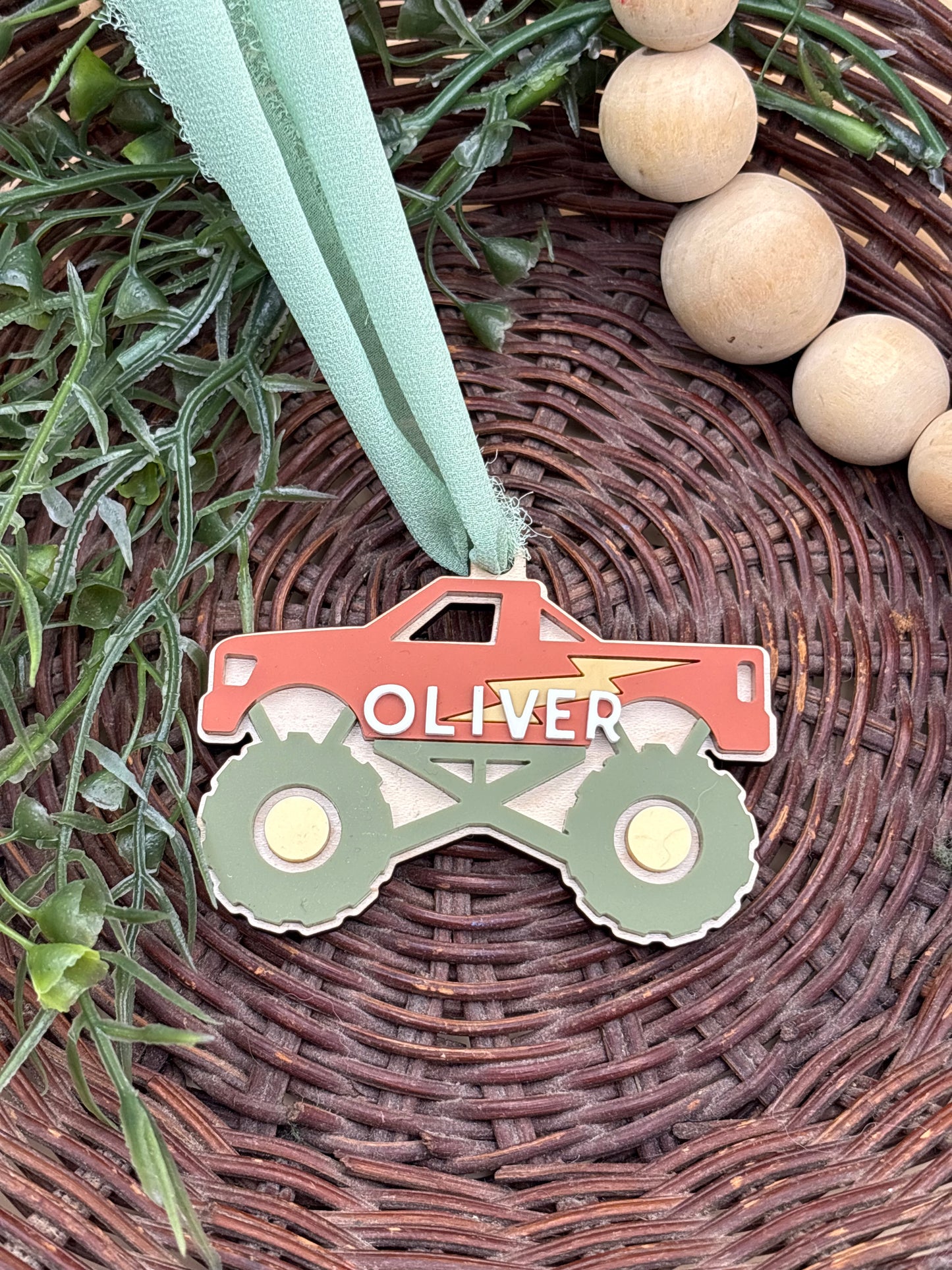 Personalizable Monster Truck Tags