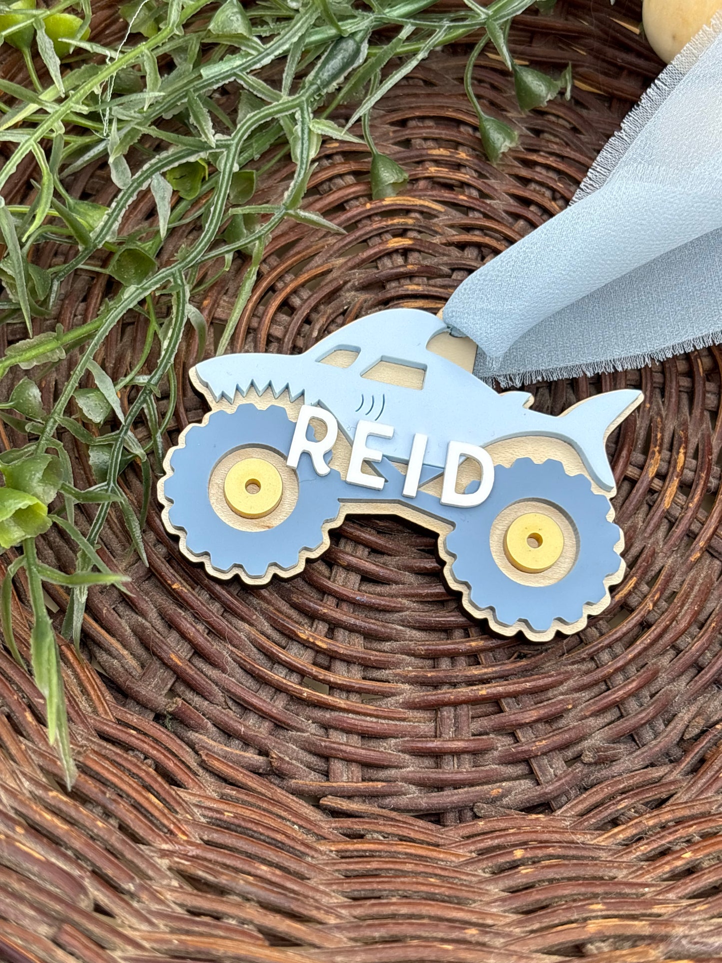 Personalizable Monster Truck Tags