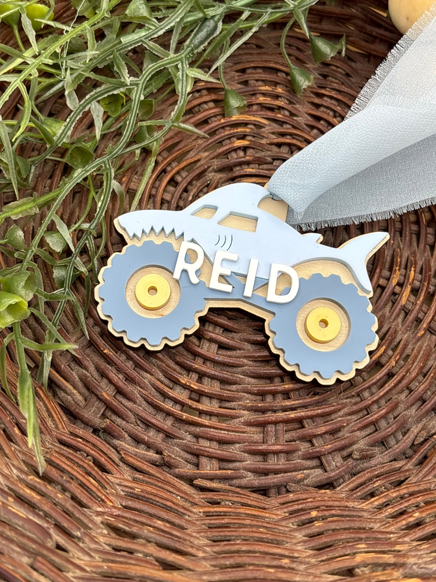 Personalizable Monster Truck Tags