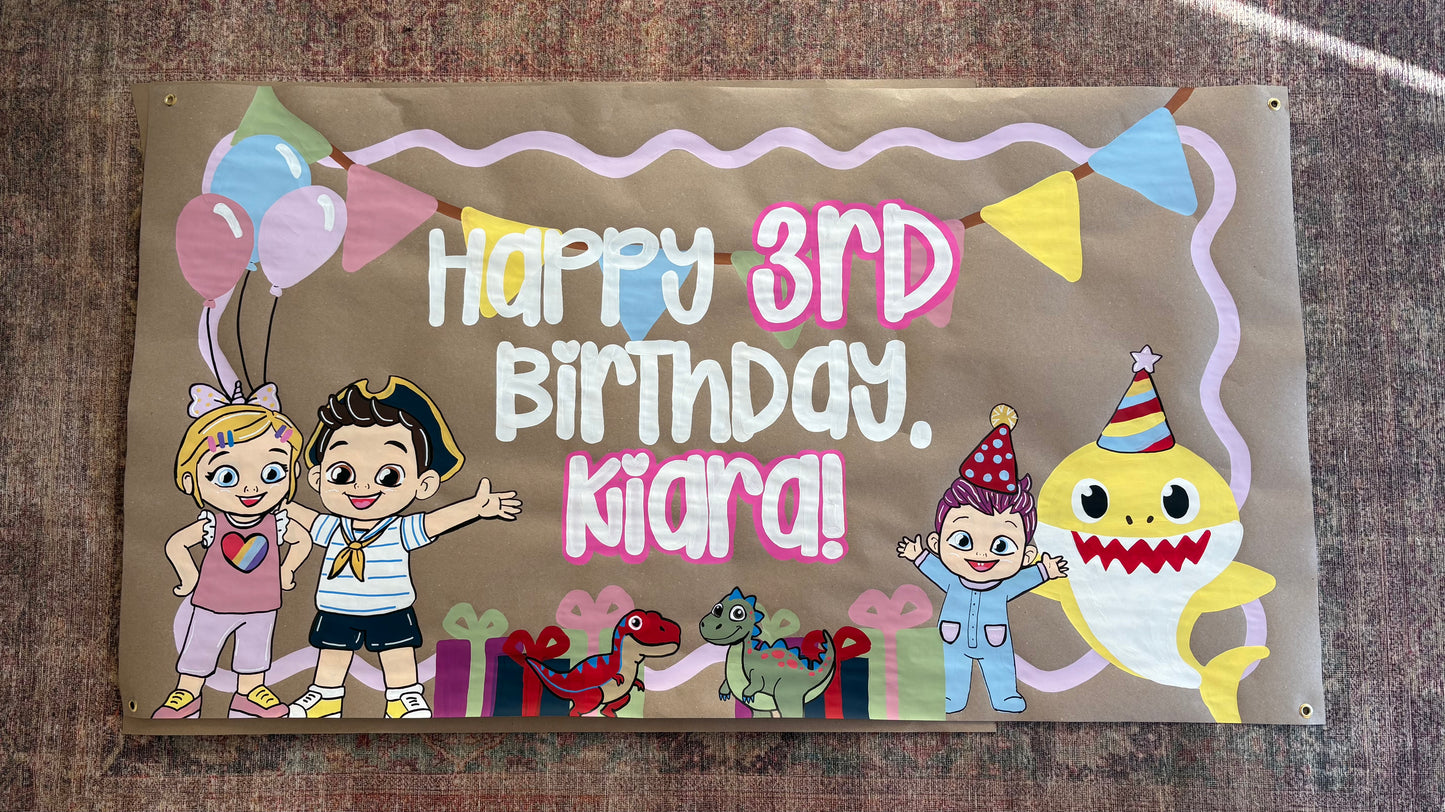 Custom Hand-Painted Birthday Banners