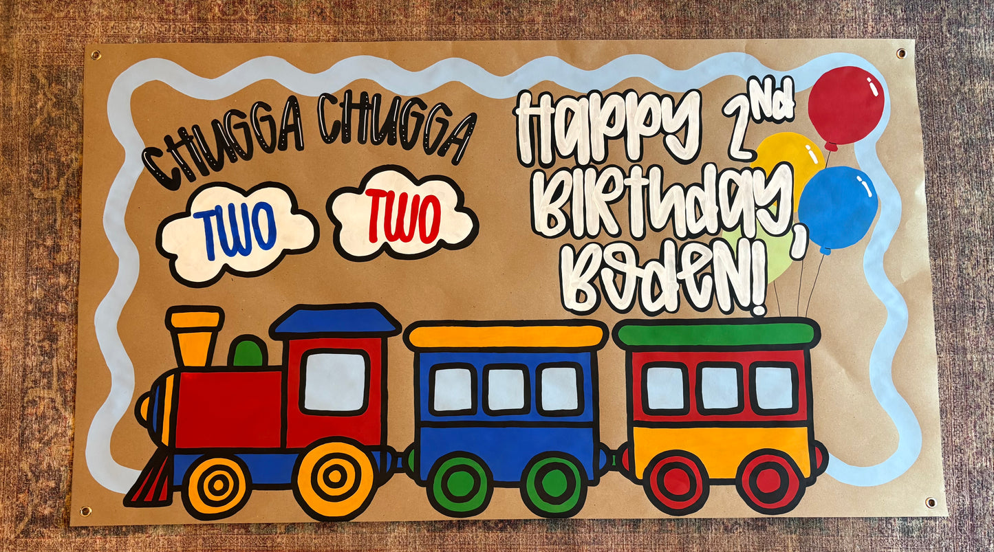 Custom Hand-Painted Birthday Banners