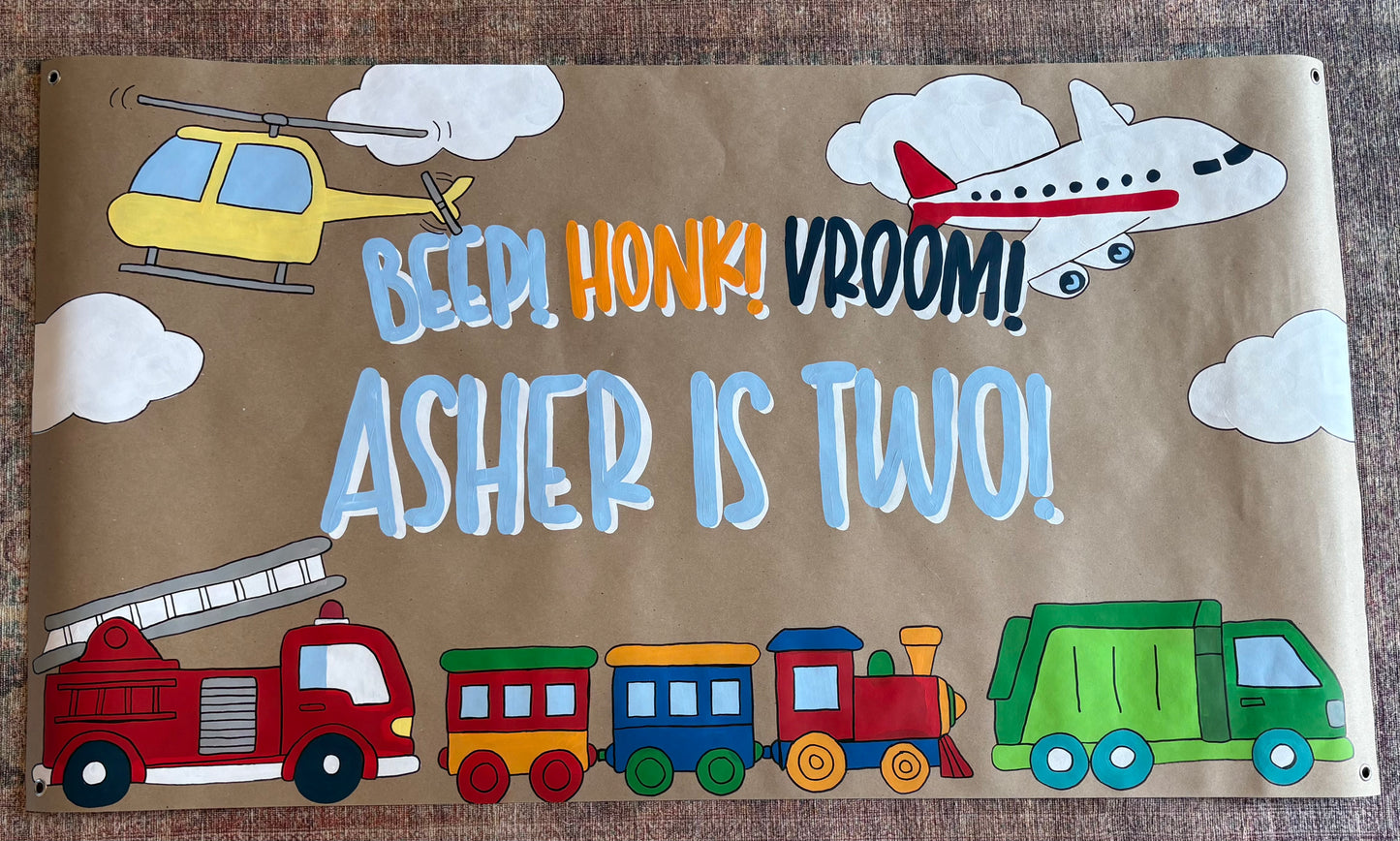 Custom Hand-Painted Birthday Banners