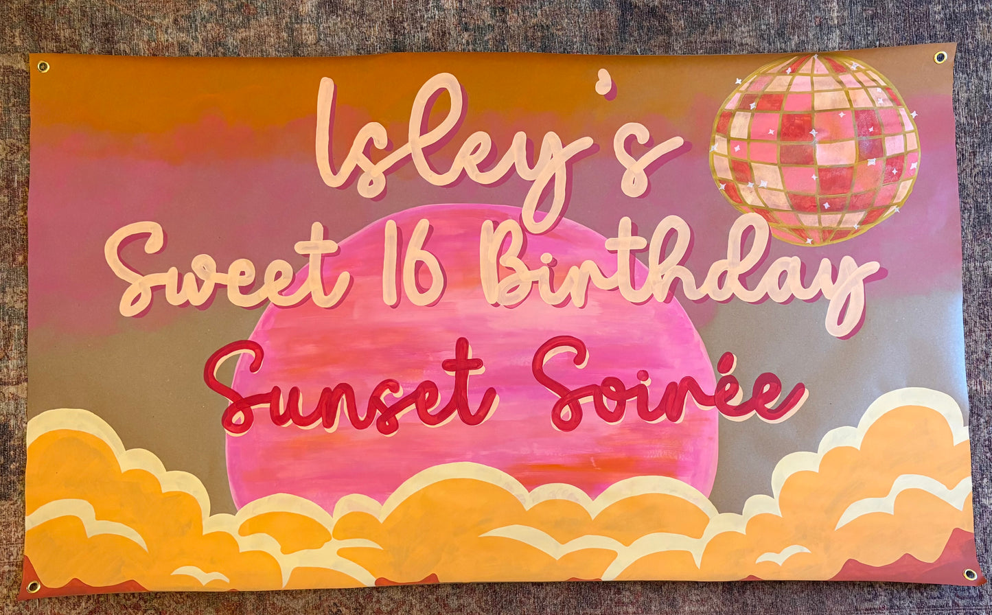 Custom Hand-Painted Birthday Banners