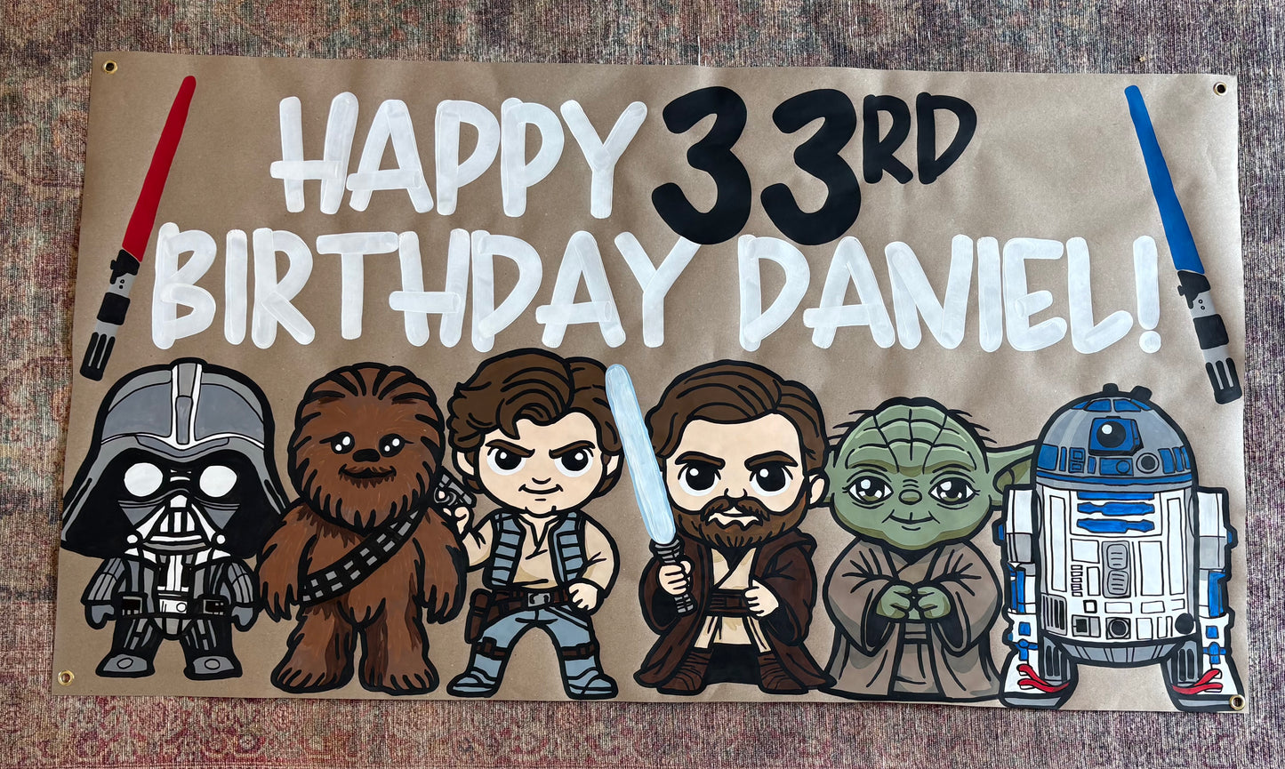 Custom Hand-Painted Birthday Banners